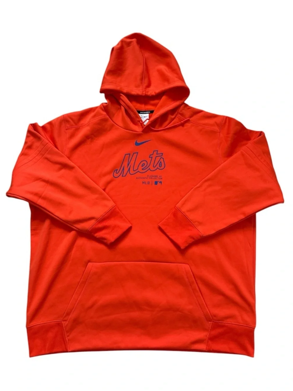 Nike Mets Therma-Fit Hoodie 3XL Orange MLB Authentic Collection Pullover unisex